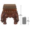 Design Toscano The Maharajah's Elephants Sculptural Upholstered Footstool NG33063